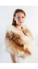 Arctic Platinum Gold Fox Fur Stole
